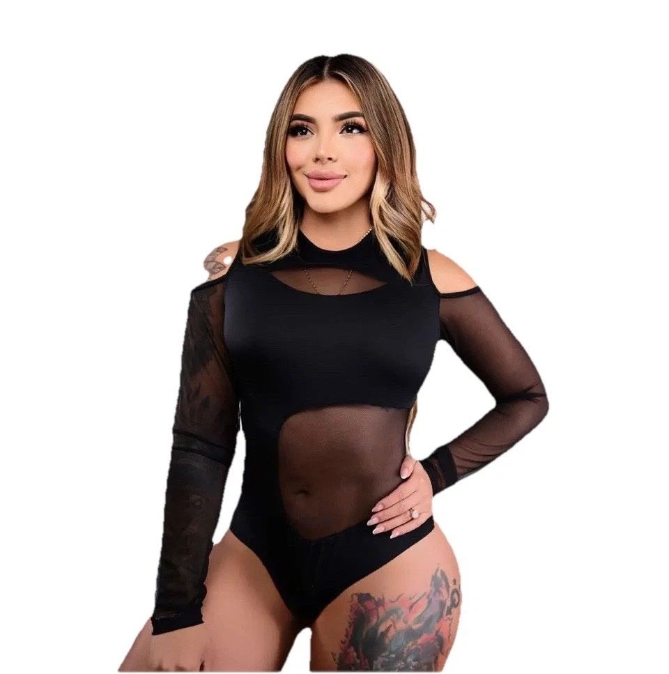 SEXY COLOMBIAN 🇨🇴 BODYSUIT IN VEIL AND SPANDEX FABRIC ONE SIZE