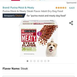 Purina Moist & Meaty Steak Flavor Adult Dry Dog Food