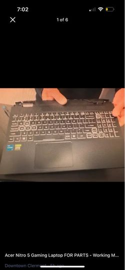 Acer Nitro 5 Gaming Laptop FOR PARTS - Working Motherboard i5 / GTX 1650