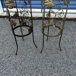 Pair Of Partylite Seville 3 Wick Candle Holder Wrought Iron Metal Stand Only - No Glass