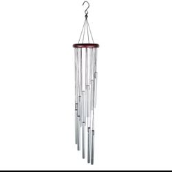 1piece 12 Tubes Aluminum Alloy Wind Chimes with Hook Gold/silver Bells for Outside Home Wedding Party Memorial Decoration Gifts