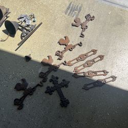 Assorted Cast Iron Bells Cross And More