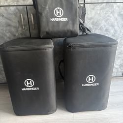 Harbinger M200-BT Portable PA System With Bluetooth and Custom Carry Bags 10" Mains