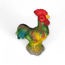 Colorful Ceramic Rooster Figurine Country Farmhouse Decor