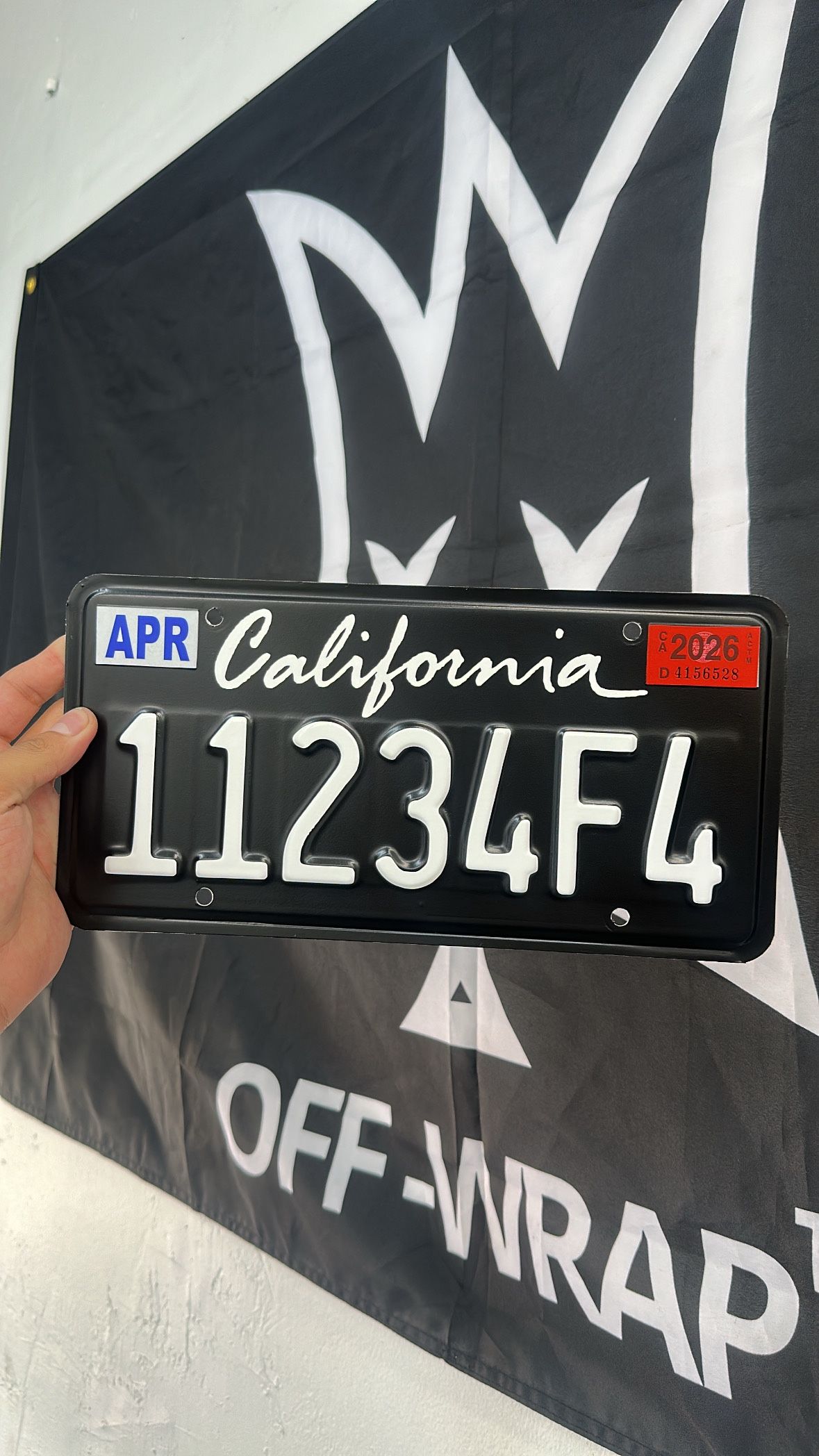 Black & White License Plate