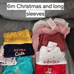 6 Months Christmas & Long Sleeves Girls Clothes