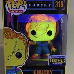 Funko POP! Horror Child's Play Chucky Black Light Vinyl Figure 315 EE Exclusive