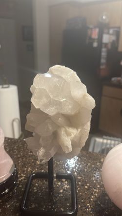 Beautiful Raw Clear Quartz On Stand