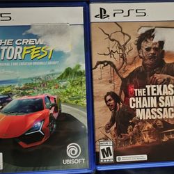 PS5 Games The Crew Motorsport & Texas Chainsaw Massacre