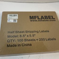 200 MFLABEL Half Sheet Shipping Labels Self Adhesive