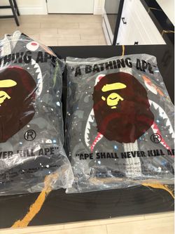 Bape hoodie space  camo new size L