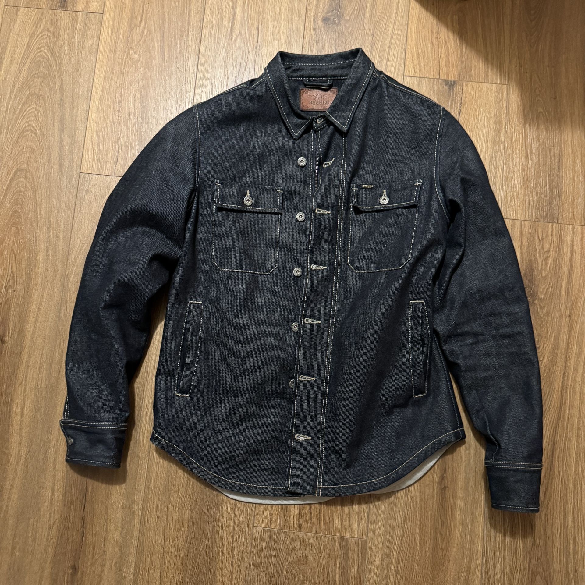 Rokker Denim Indigo Motorcycle Jacket