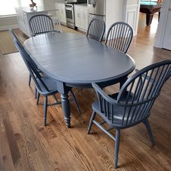 7-Piece Pottery Barn Oxford Dining Set Newly Refinished