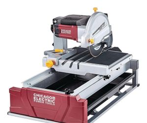 Chicago Electric Power Tools Wet Tile Saw with stand