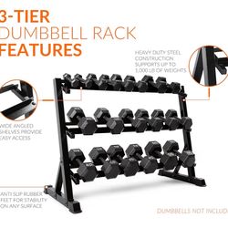 CAP Barbell Dumbbell Rack 51” 3 Tier 