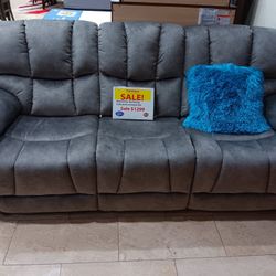 Barcelona Gray Fabric Reclining Sofa/Loveseat Sets---$1299---Wow!!!---Delivery Available 