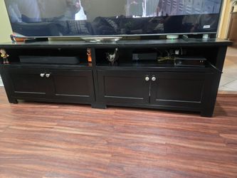 Black 85 inch TV stand