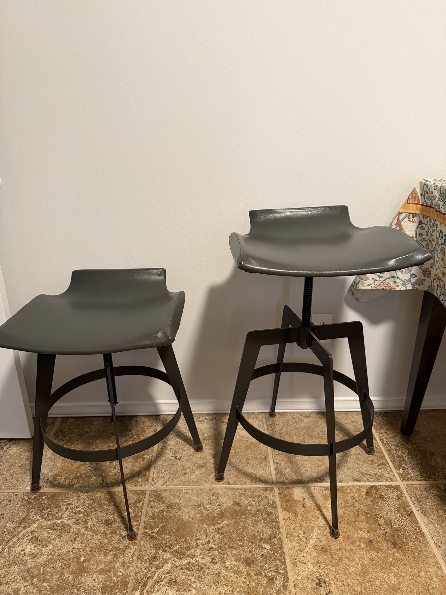 Padded Metal Dining Stools