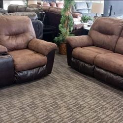 Earhart Chestnut Reclining Sofas Couchs and Loveseats With İnterest Free Payment Options 