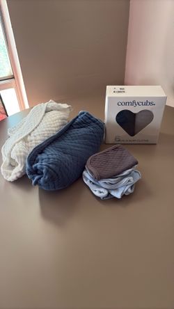 Burp cloths, wash cloths, baby towels
