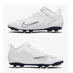NIKE ALPHA HUARACHE 8 VARSITY LAX LACROSSE CLEATS WHITE-NAVY CZ6558-101 MEN 13