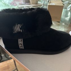Women’s Juicy Kiera Black Short Boots Size 10 New 