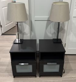 Nightstands with Lamps