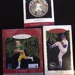 Vintage Hallmark Sports Ornaments