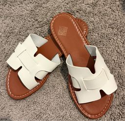 White sandals