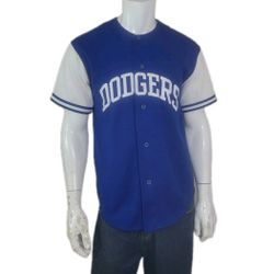 LA Dodgers Starter Vintage Short Sleeve MLB Baseball Jersey Sewn Blue & White Men's Size M