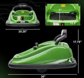 New In Box‼️12V Kids Bumper Car Twins Motor, w/ Parent Remote Control, Lights, 360° Rotation