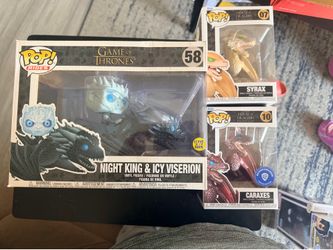 Game of Thrones / House of the Dragon Funko Pop Dragons Lot – Night King, Viserion, Syrax & Caraxes