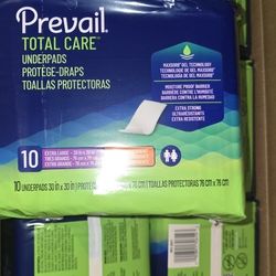 12 Packs Of Prevail Bed Pads 