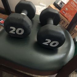 Black Rubber Dumbbells 