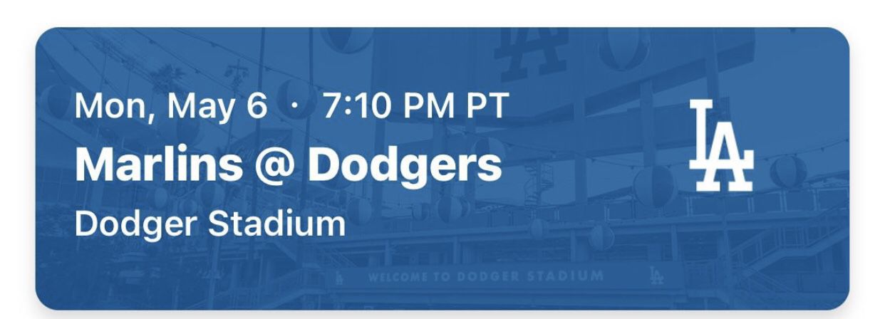 Dodgers Vs Marlins Tickets | Mon May 6