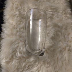 11.5 TALL GLASS VASE VERY THICK AND HEAVY