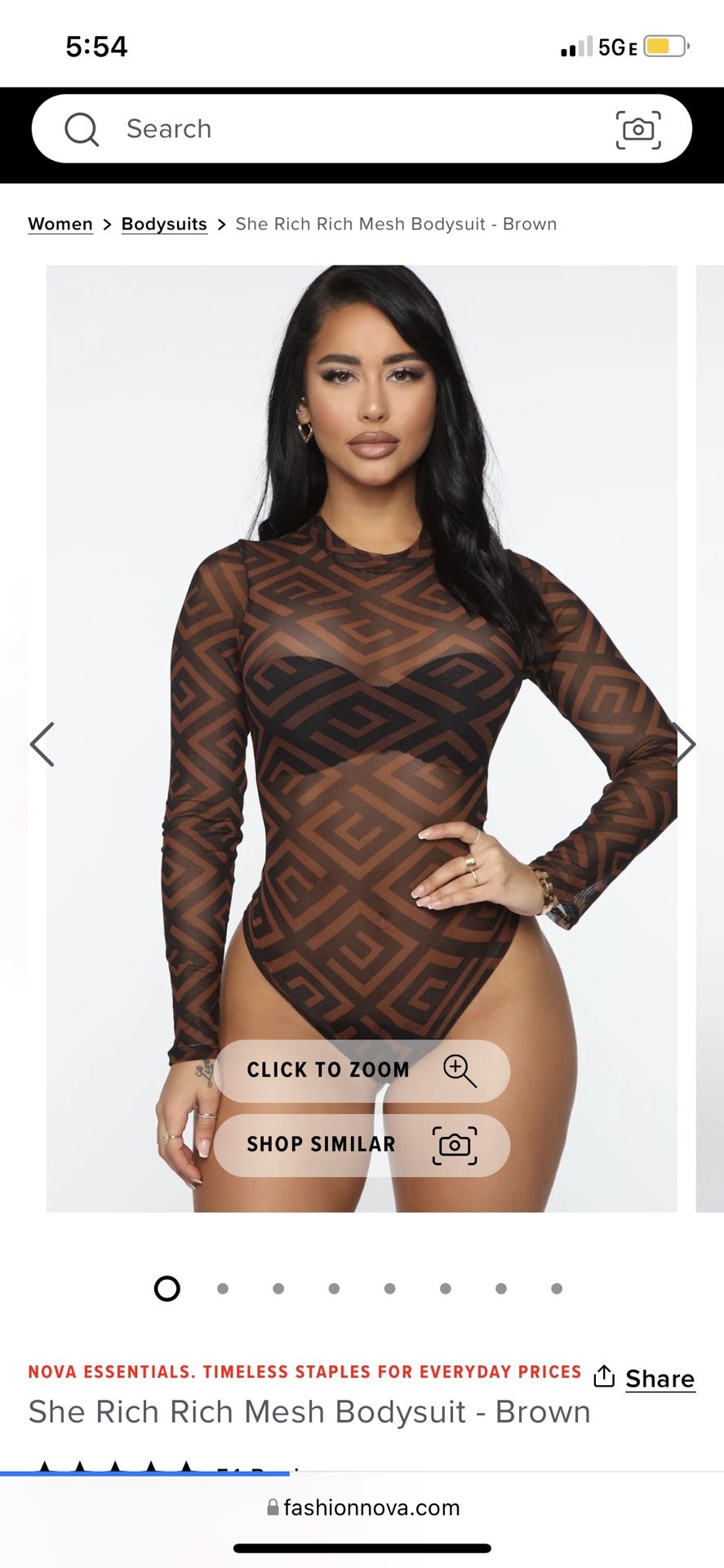 Fashion Nova Mesh Bodysuit