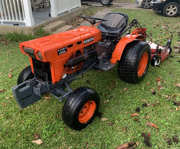 1990 Kubota b7100 hst 4x4 tractor & bush hog for Sale in Chesapeake, VA ...