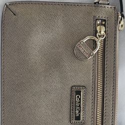 Calvin Klein gold Wristlet clutch Wallet