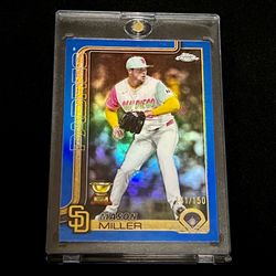 2025 Topps Chrome Mason Miller Blue Refractor /150 #USC195 Padres All-Star