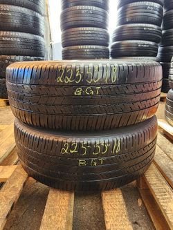 225 55R 18 BRIDGESTONE ECOPIA TIRES 2255518 USED TIRES (PAIR) MOUNT BALANCE INCLUDED