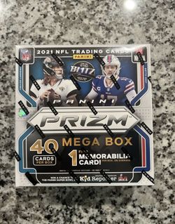 Brand New- 2021 Panini PRIZM Football MEGA BOX NEON GREEN PULSAR