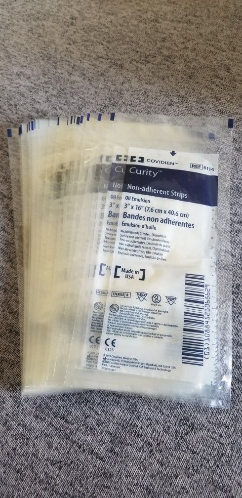 *Covidien Curity* Oil Emulsion 3"x16" strips... Lot of 20!