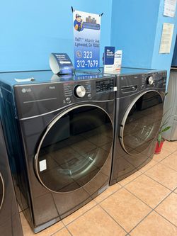 LG 4.5 Cu. Ft. Front Load Washer and 7.4 Cu. Ft. Electric Dryer (Stackable)