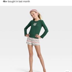Girls' 2pc Long Sleeve Pajama Set with Spa Headband - art classâ„¢