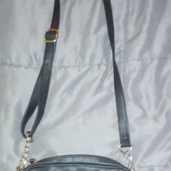 Black Crossbody With Silver Accents