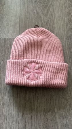 Chrome Heart Coral Pink Beanie