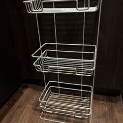 3-Tier Silver Metal Wire Shelf Rack | Freestanding Storage Organizer for Kitchen or Bathroom