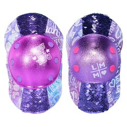 LittleMissMatched Fearless Magic Sequin Multi-Sport Youth Protective Pad Set, Purple/Blue