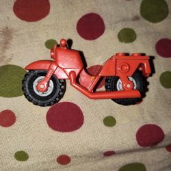 Old School Red Lego Motorcycle 